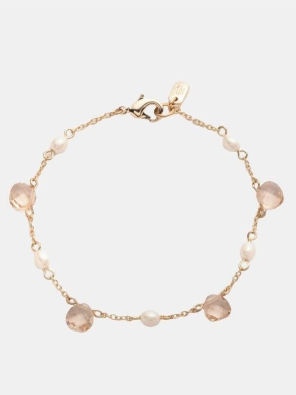 Lauren Ralph Lauren Josephine Rose Crystal and Pearl Station Bracelet